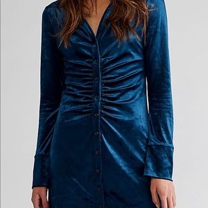 Free People Shayla Velvet Mini Dress